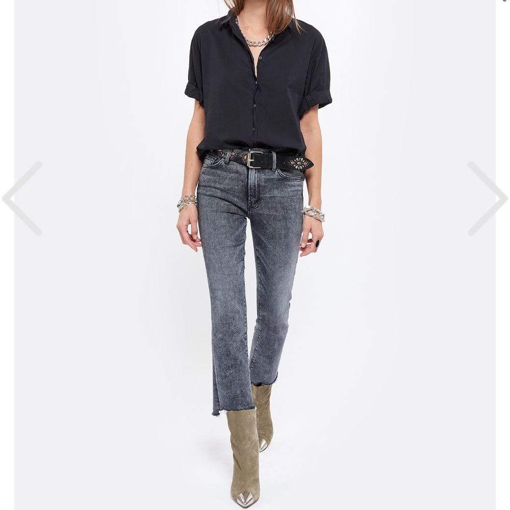 Mother The Insider Crop Step Frayed Jeans